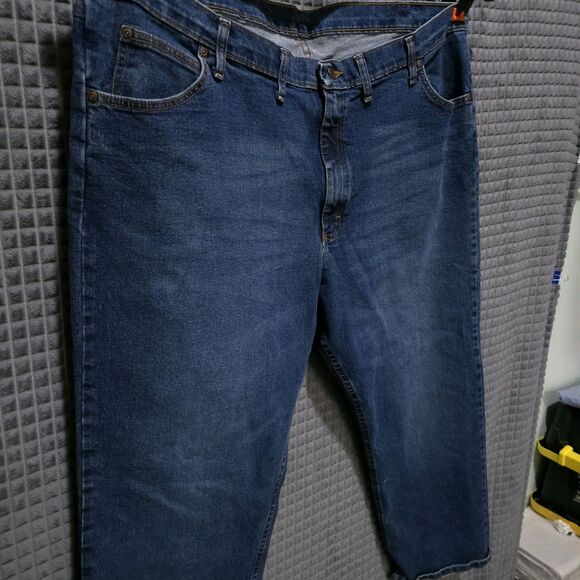 Bootcut Relaxed Fit Jeans Mens 48x30 Med Wash High Rise Stretch Comfort Western - Picture 5 of 16